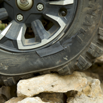 Customer repair of a torn SxS tire sidewall using GlueTread patch and adhesive